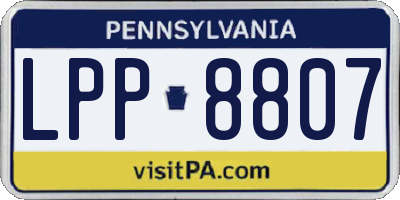 PA license plate LPP8807