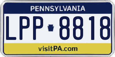 PA license plate LPP8818