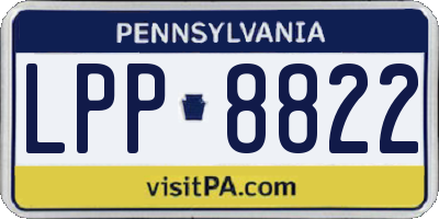 PA license plate LPP8822