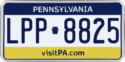 PA license plate LPP8825
