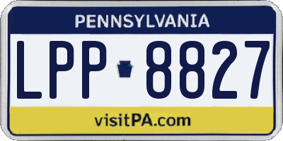 PA license plate LPP8827
