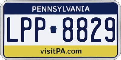 PA license plate LPP8829