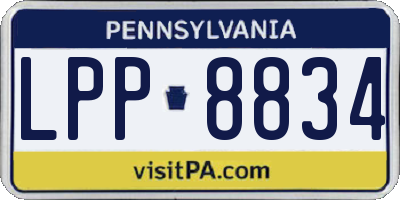 PA license plate LPP8834