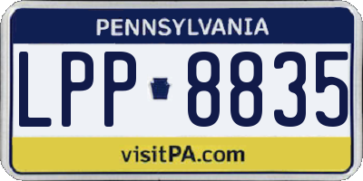 PA license plate LPP8835