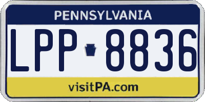 PA license plate LPP8836