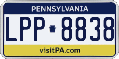 PA license plate LPP8838