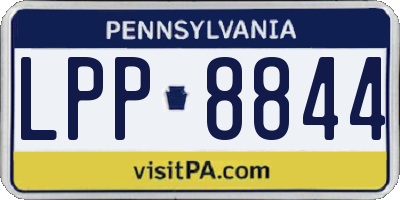 PA license plate LPP8844