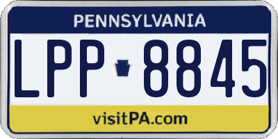 PA license plate LPP8845