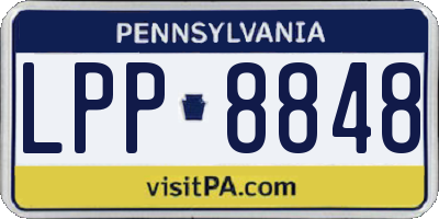 PA license plate LPP8848