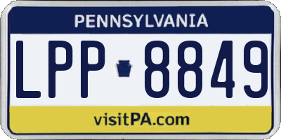 PA license plate LPP8849