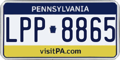 PA license plate LPP8865