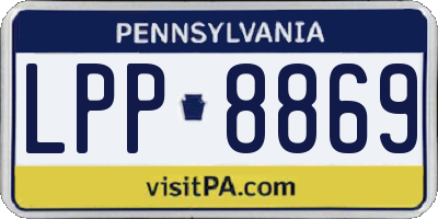 PA license plate LPP8869