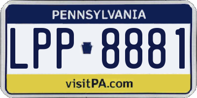 PA license plate LPP8881