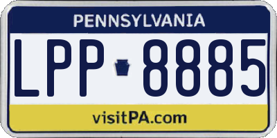 PA license plate LPP8885