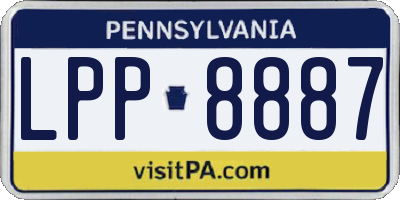 PA license plate LPP8887