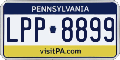 PA license plate LPP8899
