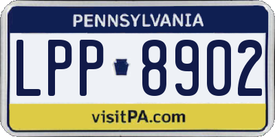 PA license plate LPP8902