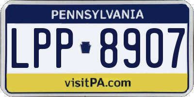PA license plate LPP8907