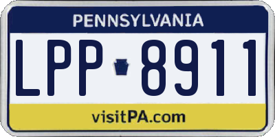 PA license plate LPP8911