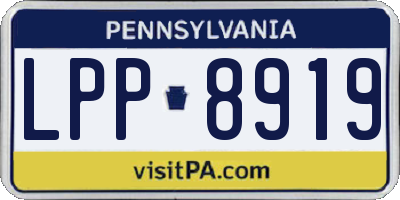 PA license plate LPP8919