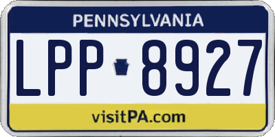 PA license plate LPP8927