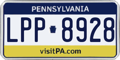 PA license plate LPP8928