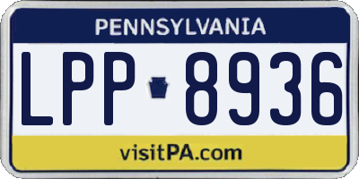 PA license plate LPP8936
