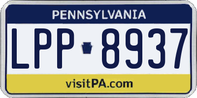 PA license plate LPP8937
