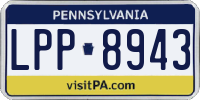 PA license plate LPP8943