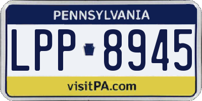 PA license plate LPP8945