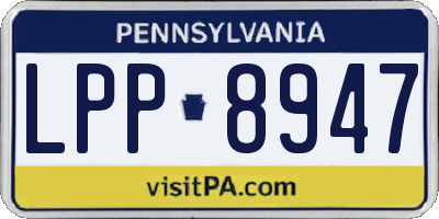 PA license plate LPP8947