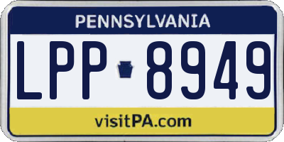 PA license plate LPP8949