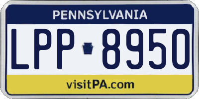 PA license plate LPP8950