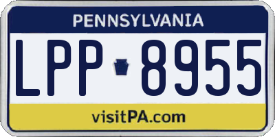 PA license plate LPP8955
