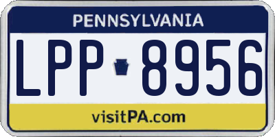 PA license plate LPP8956
