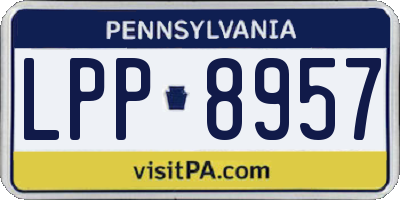 PA license plate LPP8957