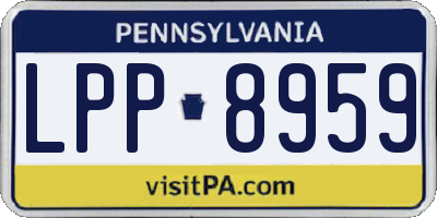 PA license plate LPP8959