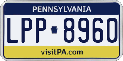 PA license plate LPP8960