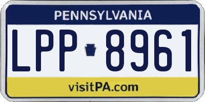 PA license plate LPP8961