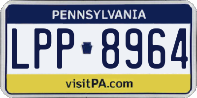 PA license plate LPP8964
