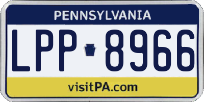 PA license plate LPP8966
