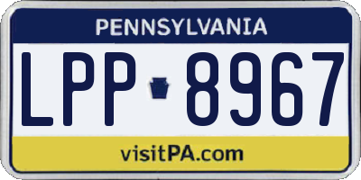 PA license plate LPP8967
