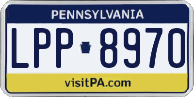 PA license plate LPP8970