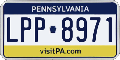 PA license plate LPP8971