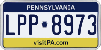 PA license plate LPP8973