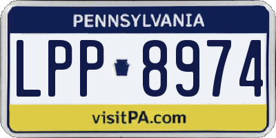 PA license plate LPP8974