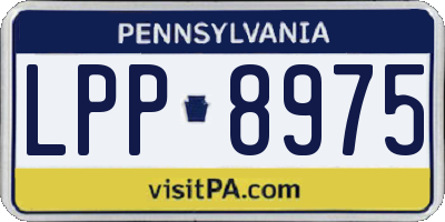 PA license plate LPP8975