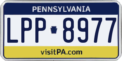 PA license plate LPP8977