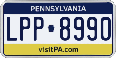PA license plate LPP8990
