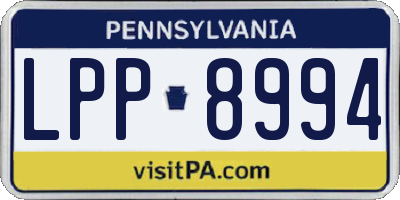 PA license plate LPP8994